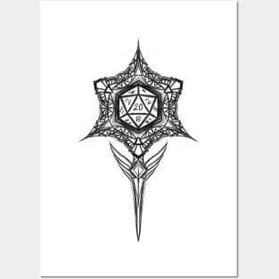 D20 (black) Posters and Art